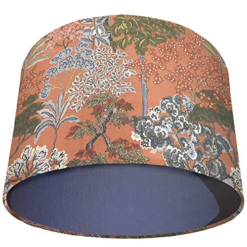 UK Handmade Oriental Tree Orange Light Shade - Choice of Colours (Blue)