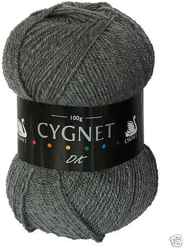 Cygnet DK Double Knitting Acrylic Yarn/Wool 100g - 194 Grey Mix
