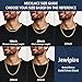 Jewlpire Gold Chain for Men, 6mm Mens Necklace Cuban Link Chain Necklace for Men, 18K Gold Plated Chain Necklace Sturdy & Durable Men's Necklaces 20 inch