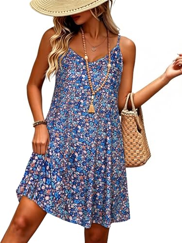 Image of JOELLYUS Womens Spaghetti Strap Dress Summer Dresses Beach Cover Ups Casual Sundresses with Pockets 2026