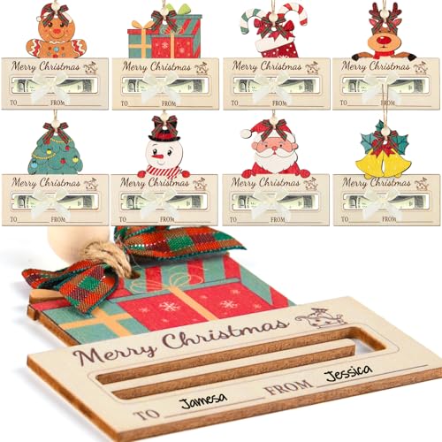 Boromine Wooden Christmas Money Holders Ornament, Here’s A Few Bucks