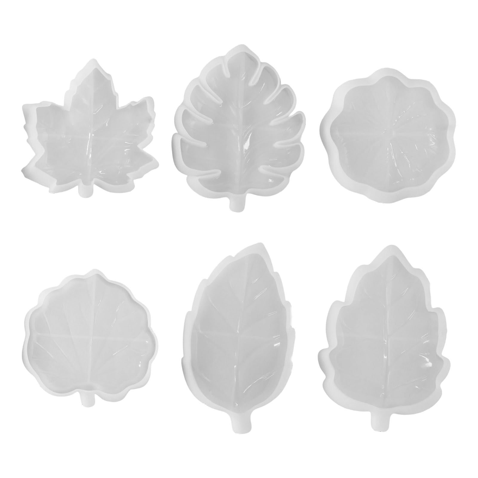 8 stampi in silicone flessibili per resina e vassoi decorativi in silicone