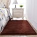 LLAAIT Épaissi lavé Cheveux en Soie Tapis antidérapant Salon Table Basse Couverture Chambre Tapis de Chevet Tapis de Yoga Couleur Unie Tapis en Peluche, 14,60x160cm