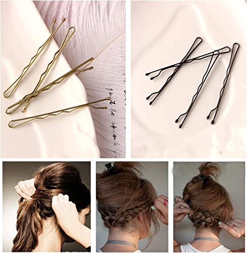 XMBYGEY Style Haarnadeln aus Metall 50 Stück – Gerade-Form Bobby Pins, langanhaltender Halt für alle Haartypen, ideal für Damen, Mädchen, Dutt & Hochsteckfrisuren (Matt-Schwarz)