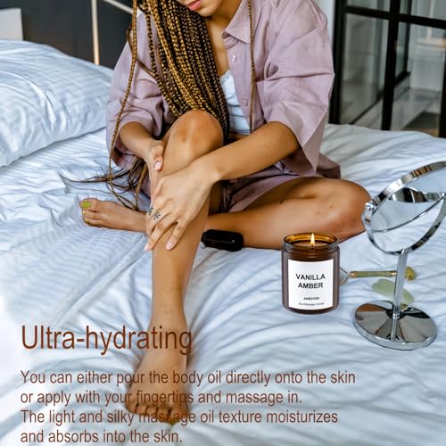 Bougie de massage Ambre Vanille, l'idée cadeau bien-être parfaite