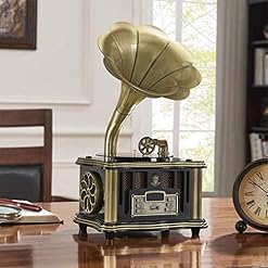 Haut-Parleur sans Fil pour Platine Vinyle Hi-FI&Home, avec entrée auxiliaire, Radio FM, Port USB pour Lecteur Flash, Gramophone Style rétro Vintage - Les Beatles, Paul McCartney, John Lennon, RIngo Starr, George Harrison Haut-Parleur sans Fil pour Platine Vinyle Hi-FI&Home, avec entrée auxiliaire, Radio FM, Port USB pour Lecteur Flash, Gramophone Style rétro Vintage – Image 2