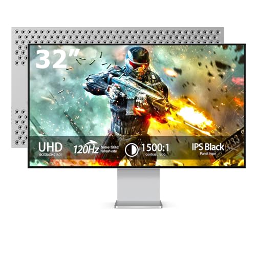 Image of 32 Inch 4K Monitor 120Hz |IPS Black UHD 3840x2160 Computer Monitor | 400nit Brightness | 96% DCI-P3 | 1500:1 Contrast Ratio | HDMI 2.1 & DP1.4 for Designer, Game Player, Video Editing, and Gaming