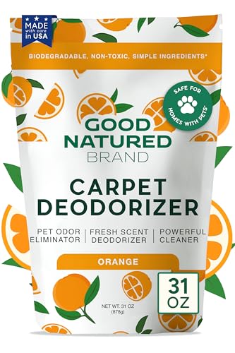 Good Natured Brand | Carpet Deodorizer & Freshener Powder | 31 oz Pet Odor Eliminator for Strong Odor & Pet Urine | Fresh Natural Sweet Orange Scent | Safe for Homes with Pets