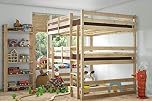 STRICTLY BEDS&BUNKSFusion Raised Pine Bunk Bed, 4ft 6 Double