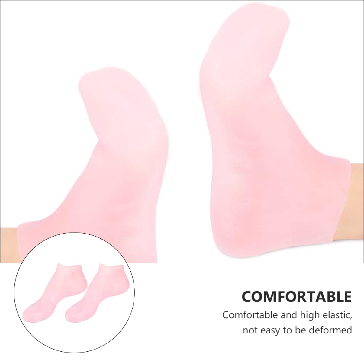 FOMIYES 1 Pair Moisturize Socks Foot Rejuvenate Skin Protect Soles Nourishing Foot Socks m 35-37 Pink