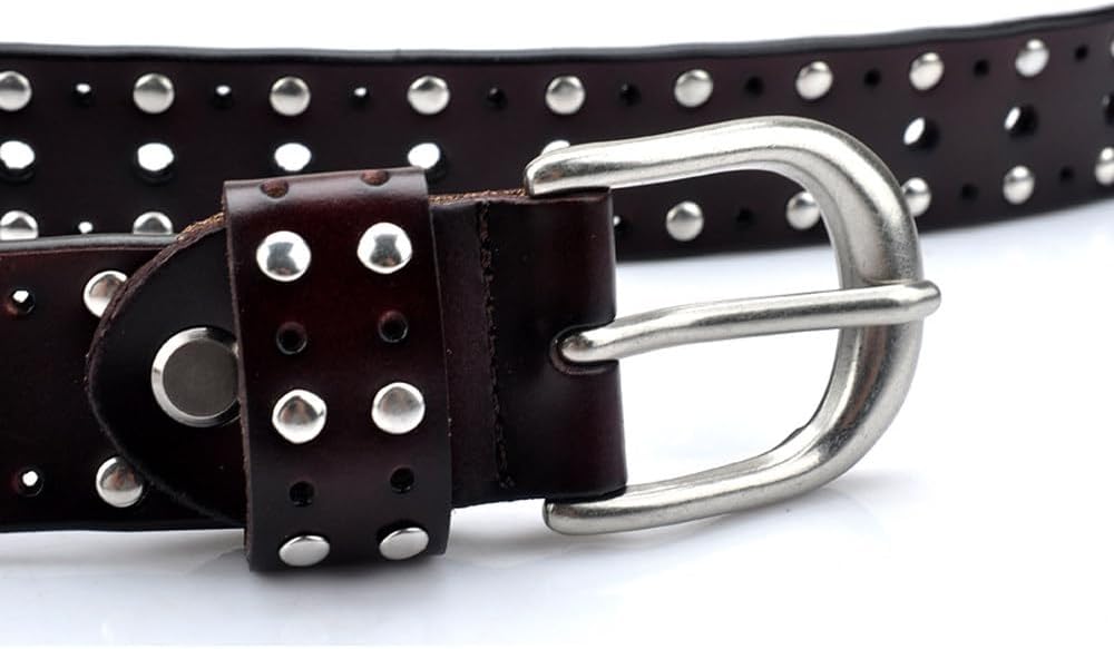 Punk Women Belt Silver Rivet Cool Waistband Cowboy Women's Dresses Jeans Decorative Wide Girdle
