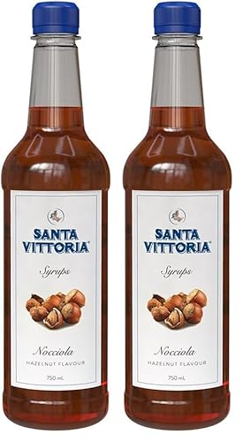 Santa Vittoria Hazelnut Syrup, 750 ml (Pack of 2)