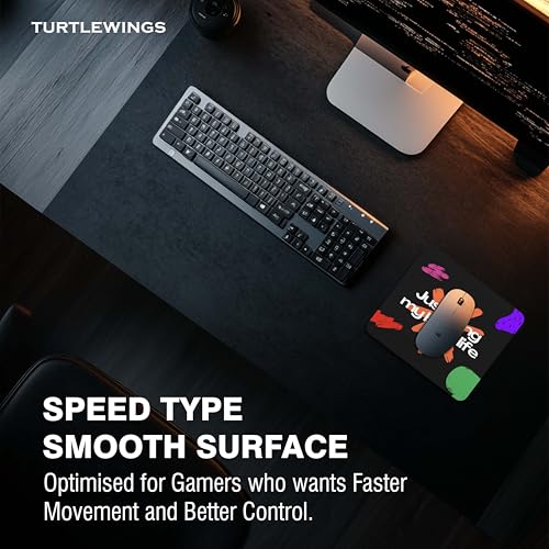 Image of TURTLEWINGS | Mousepad | Inspirational Quote Mousepad - 22x18 cm, 3mm Thick | Abstract Design Non-Slip Rubber Base | Office, Study & Gaming Use | Premium Smooth Surface 222 (2)