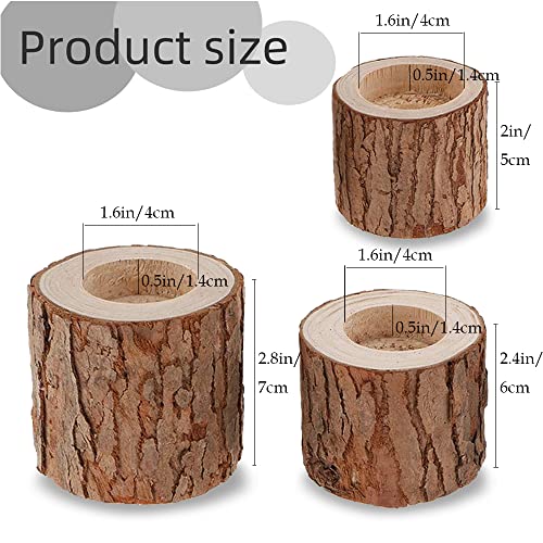 Hagao Tea Light Candle Holders, Personalized Wooden Votive Tealight Holder For Wedding Party Birthday Holiday Set Of 3 (2",2.4",2.8") #TOP5