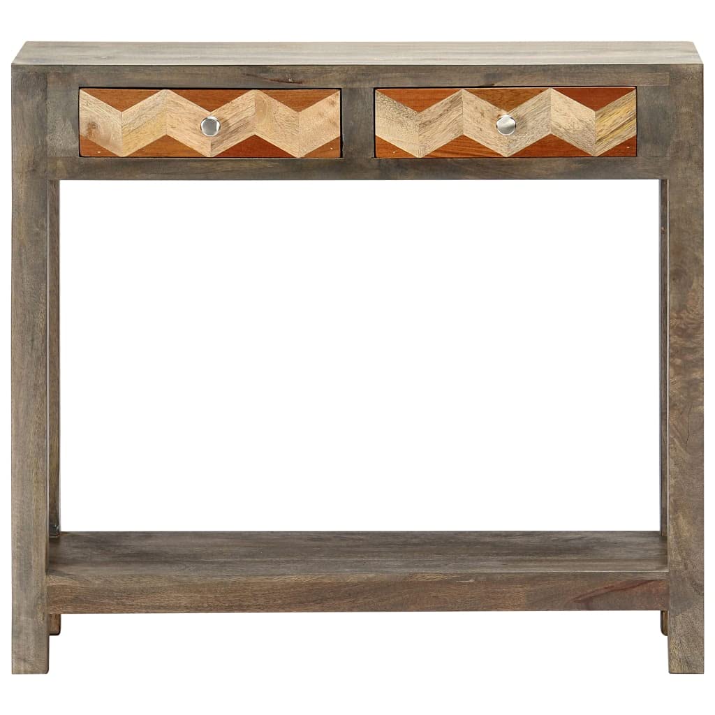 Divano e tavolino Tavolino da divanoTavolo Consolle Grigio 86x30x76 cm in Legno Massello di MangoAdatto a soggiorno, camera da letto, balcone