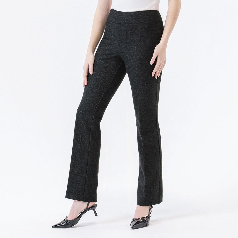 Thalian Women's Grace Ponte Pull-on Straight Leg with Front Crease Mid-Rise Pant