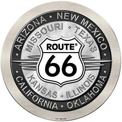 SMART BLONDE Route 66 States Novelty Metal Circular Sign C-481 image 2