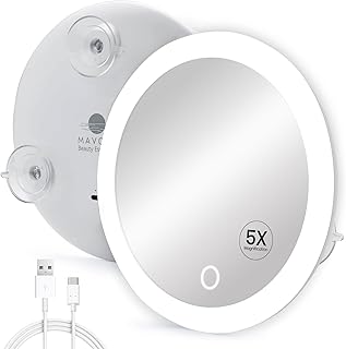 Mavoro Espejo de aumento LED de 6.8 pulgadas ...