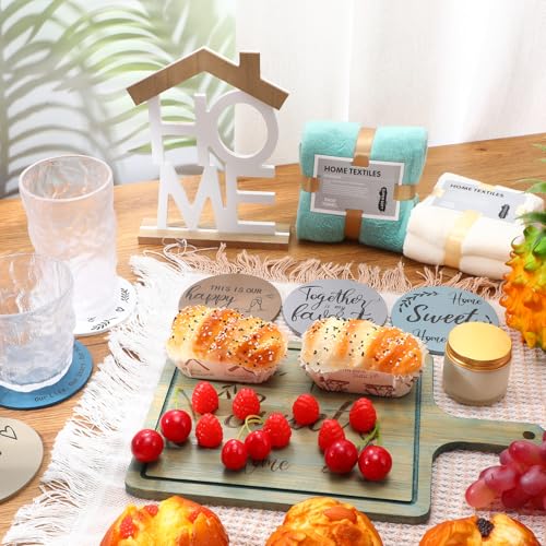 Housewarming Gifts for New Home House Warming Gift Set for Women Men Couple Housewarming Gift Basket for Housewarming Gift Ideas Bamboo Serving Board Candle Towels Coasters(Ocean) - Image 6