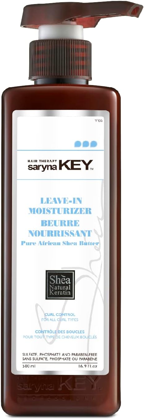 Saryna Key Curl Control Leave-In Moisturizer – Shea Butter Curl Cream for Frizz Control, Define & Soften Curls, Anti-Humidity Leave In Conditioner for Curly, Wavy & Dry Hair