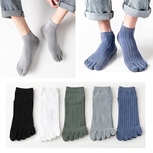 5 Pairs Men's Toe Socks, Orthopedic Compression Socks, High Performance Five Finger Socks Ankle Running Five Toe Socks2