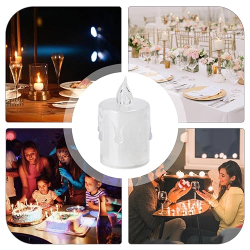 Velas pequeñas LED intermitentes con pilas para iluminacion segura de eventos 4
