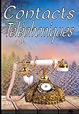  Contacts téléphoniques: Beau et Grand Livret / Noms-Prénoms-Adresses-Mails-Bureau avec Lettres Alphabétiques