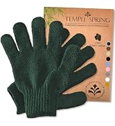 Temple Spring Exfoliating Gloves - Rayon Bamboo Bath/Shower Gloves, Bath Gloves for Shower Exfoli...