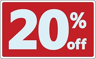 Sale 20% Percent Off Business Sign Retail Store Discount Promotion Message