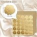 Whaline 500Pcs Gold Embossed Envelope Seals with Love Wax Looking Seal Wedding Stickers Self-Adhesive Envelope Label Foil Stickers for Baby Shower Invitation Party Favor Gift Packaging Greeting Card