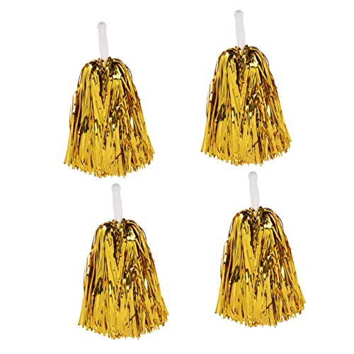 Mipcase Cheerleading Set 4pcs Pompoms for Cheerleading Props Dance Party Decorations Sports Game Accessory