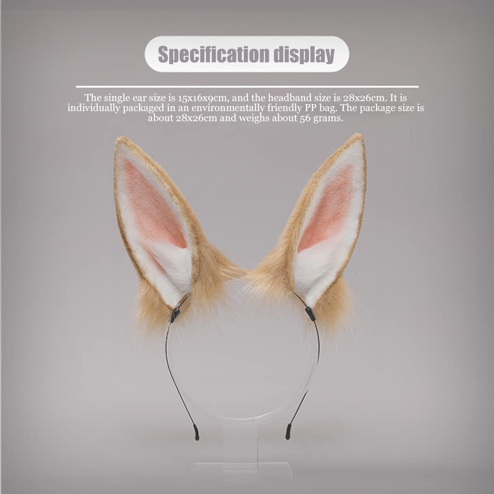 UOPJDD Bandeau Oreilles Lapin Peluche - Lot De 2 Pièces - Accessoire Déguisement Et Photo