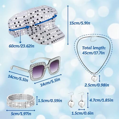 Pack complet pour costume rétro avec colliers et boucles d'oreilles - 2