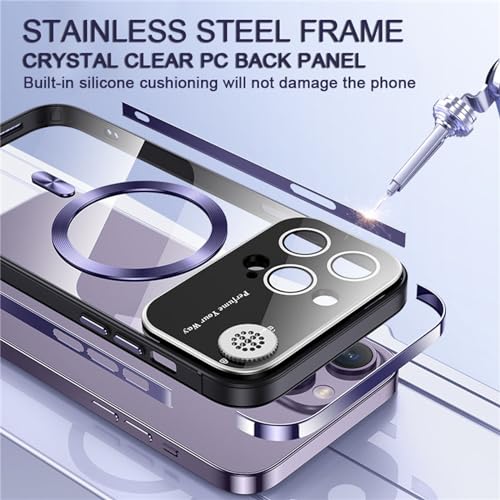 Coque iPhone 15 Pro MagSafe noire transparente rigide antichoc