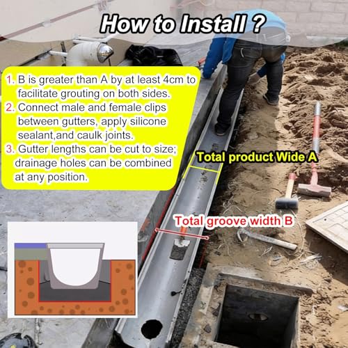 Caniveau de drainage pour stopper les inondations de terrasse