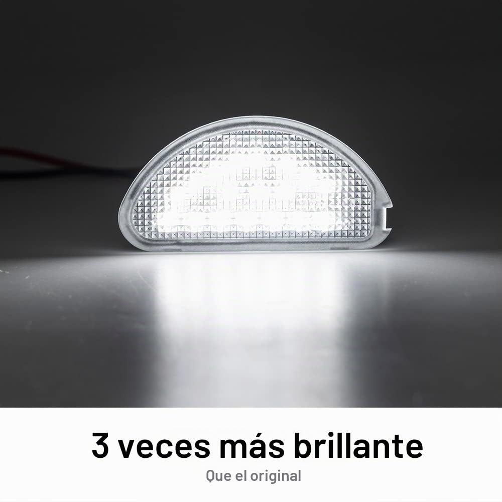 2 luces LED de matrícula compatibles con Toyota Aygo 2005-2014 MK I (AB10) OEM: 81270-0H010 Canbus Aygo llevó las lámparas de la etiqueta de la cola