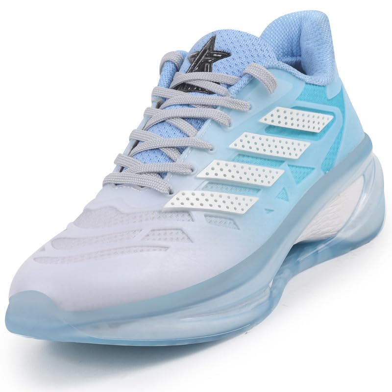 Image of FAUSTO Men's Breathable Sport Shoes|Memory Cushion and Anti-Skid Bounce Back Phylon Sole|Athleisure Running Shoes|Lace Up Walking Shoes|Gym Shoes