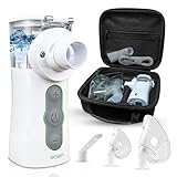 Arcanix Nebulizador Portátil Bebe Niños Adultos Nebulizador Pediatrico para Mocos Silencioso Inhalador Nasal Inhalador Vapor Aerosol Malla Vibratoria USB Tipo C Pilas Asma Alergias Estuche
