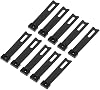 10 Pcs Plastic Photo Frame Backs Stand Display B, Black