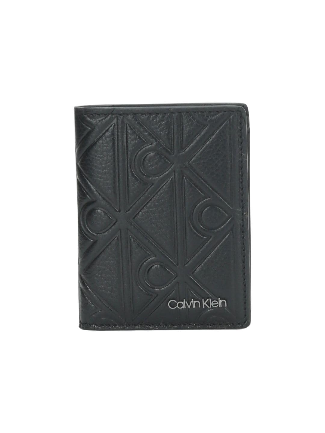 Logo Black Leather Ti-Fold Wallet-image-23