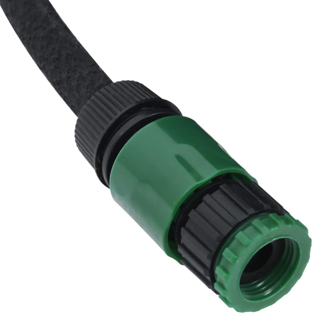 vidaXL Tropfschlauch, Bewässerungsschlauch mit Zubehör für Garten, Gartenschlauch für Bewässerung, Wasserschlauch Schlauch, Schwarz 0,6" 100m Gummi