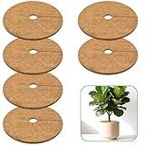 ZeeDix 6 Pack Coconut Fiber Mulch Ring, 14 Inch Coco Coir Tree Ring Mulch Mat, 100%...