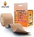 Sparthos Kinesiology Tape - Incredible Support for Pro Athletic Sports and Recovery - Free Kinesio Taping Guide! - Breast Waterproof Tex Rock Bra Gold Lift Tapes - Uncut (Beige)