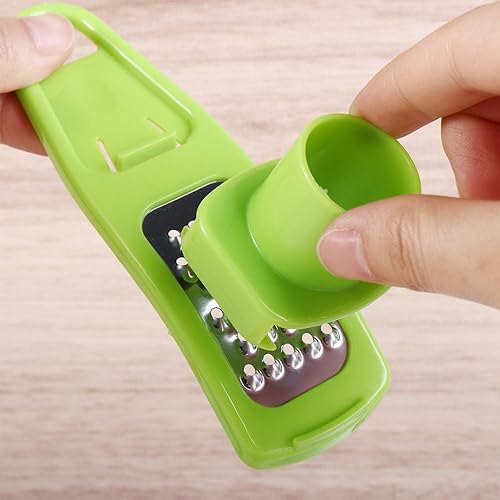 Miniatura 4 de Mini rallador triturador de nuez moscada, rallador de ajo, rebanador manual de carne de cocina, frutas y verduras, nueces (rojo rosa)