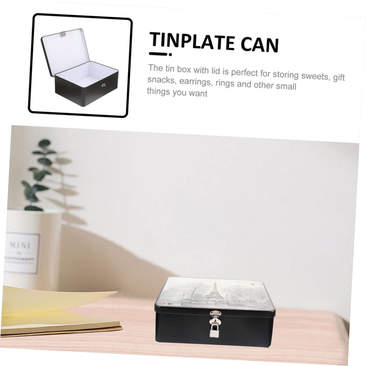 UKCOCO Boîte à Bijoux Vintage En Bois Avec Serrure à Mot De Passe