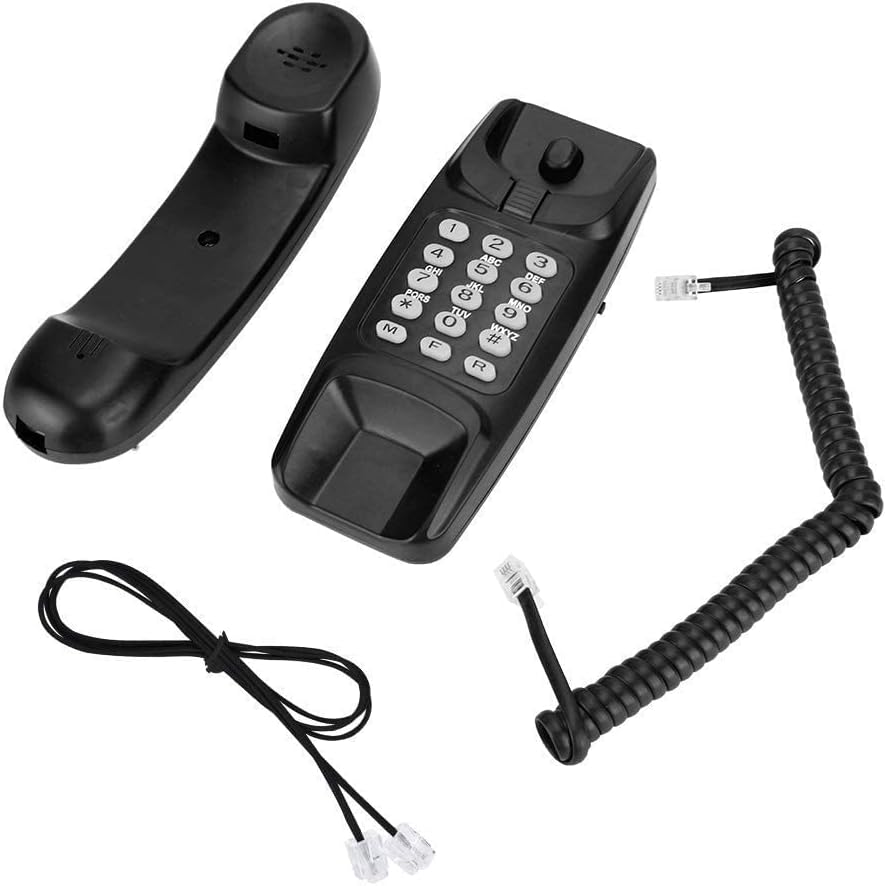 Jigva Single Line Digital Corded Phone LAN Wire Support System Basic Calling Phone with Mute, Pause & REDIAL System Landline Telephone for Home, Office & School (Multicolor)