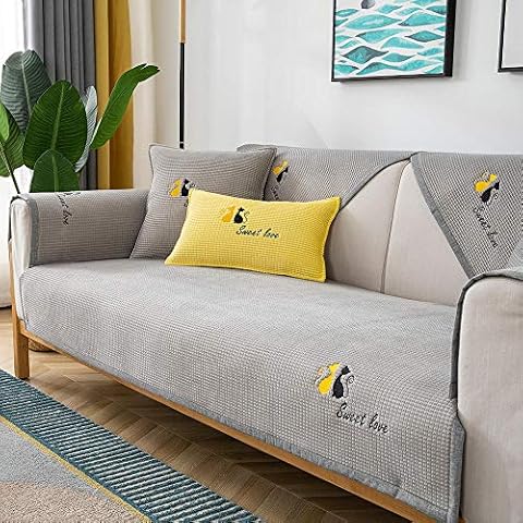 Suuki Sofa überzug,Sofa-überwurf,Katzenstickerei Sofasitzbezug für Haustiere Cover