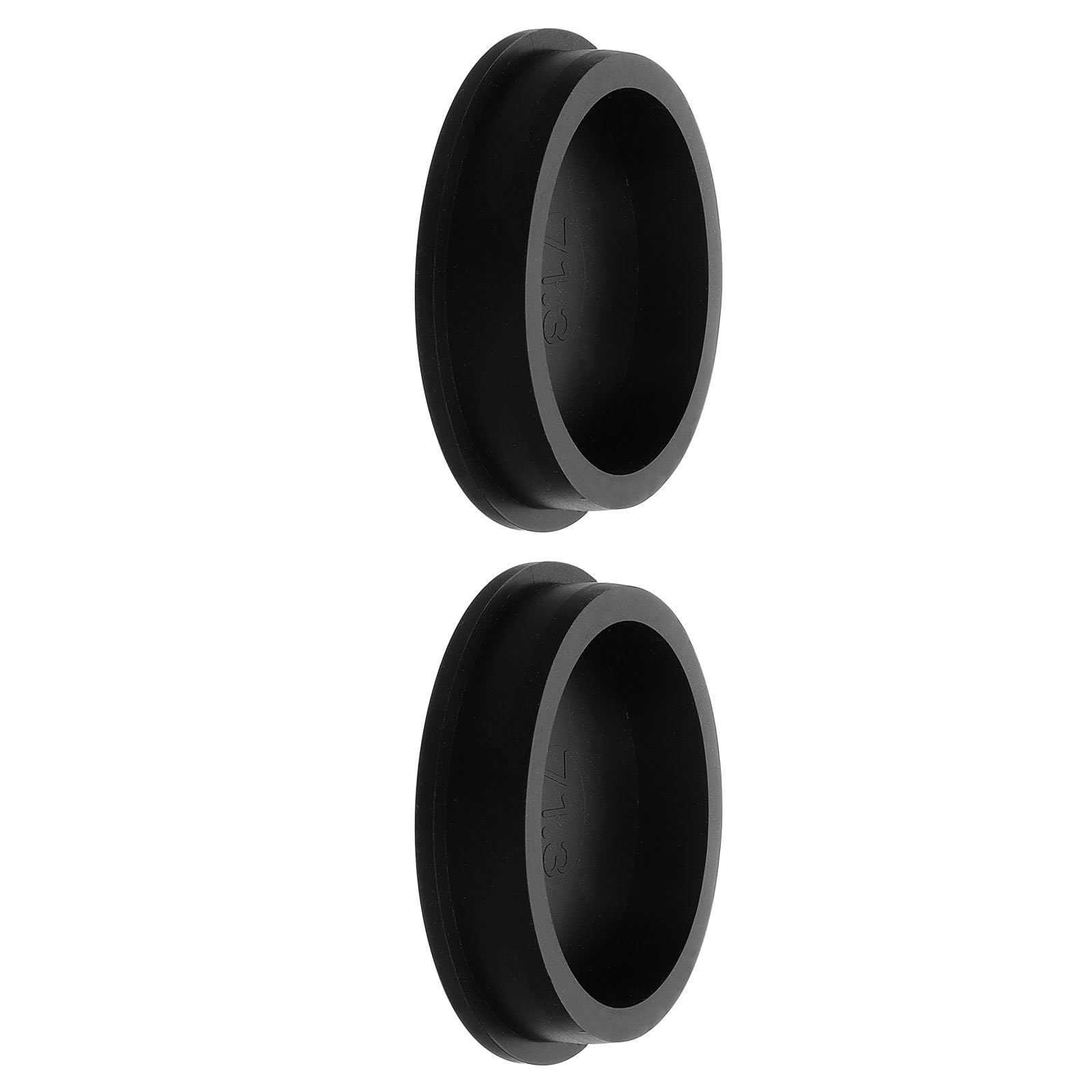 TA-VIGOR Silicone Hole Plug, Waterproof Rubber Stoppers Button Plugs, Round Bungs Hole Sealing Cover Tube Pipe End Caps for 71mm / 2.80" Holes Bottle Pipes, Black 2 pcs