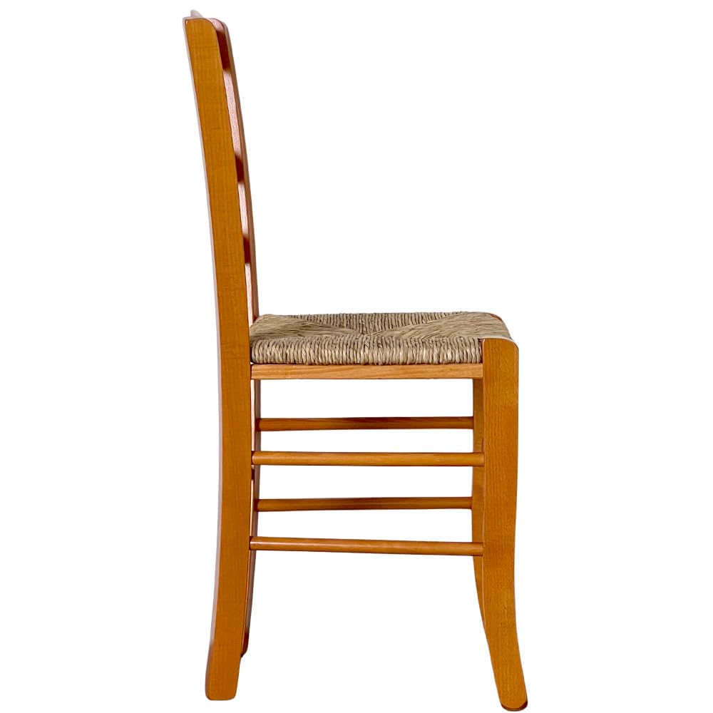 ok affarefatto zimbardi costanza Stuhl aus Massivholz in der Farbe Kirsche mit Sitz aus Stroh für Restaurant, Haus, Modell Paesana robust mit Dicke der Beine von 36 x 40 mm, bereits montiert