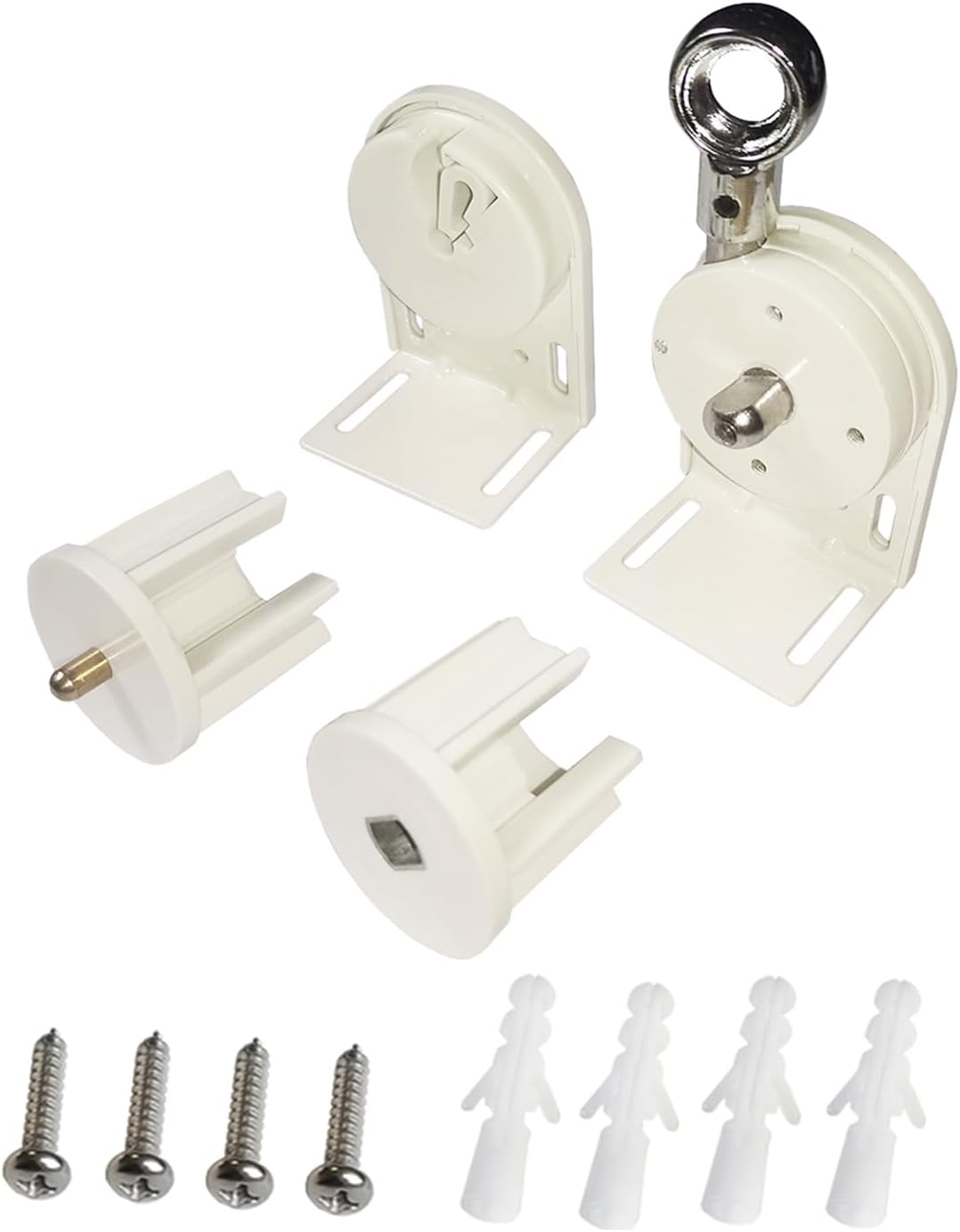 Cordless Bracket Roller Blind Installation Bracket Universal Replacement mounting Bracket kit for Outdoor/Indoor Sun Blind（White）